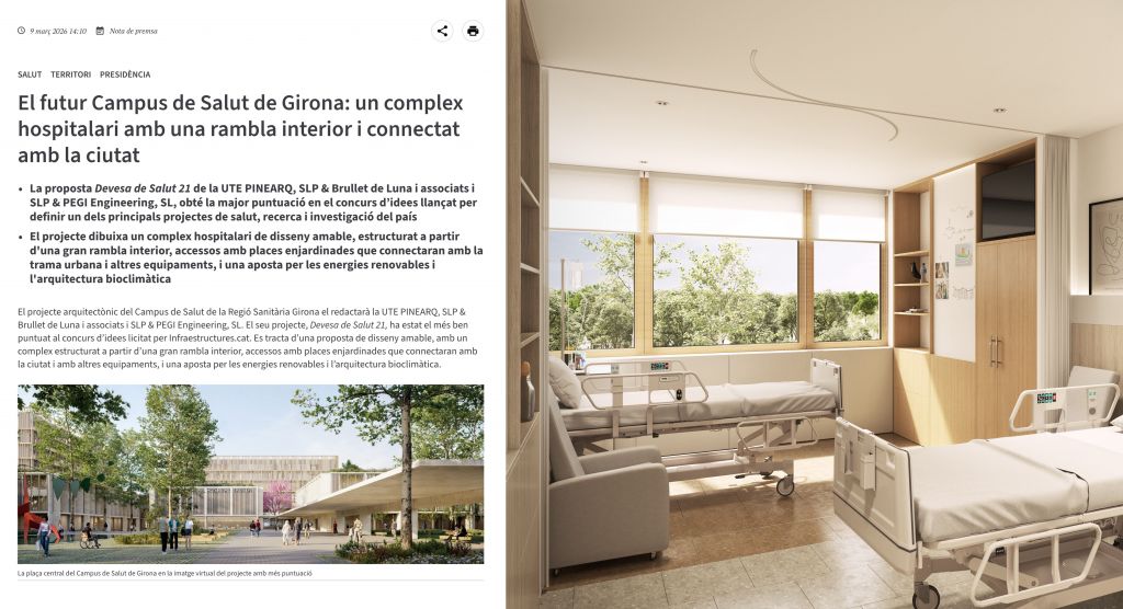 PMMT, segundo clasificado en el Campus de Salut Girona, con un modelo de habitación que ya se convierte en estándar